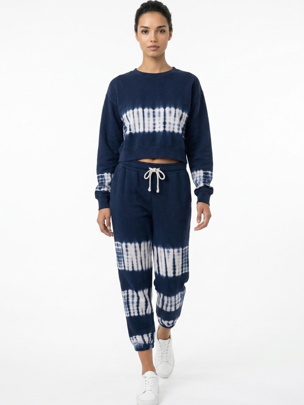Madewell Tie-Dye Sweatpants Navy Blue Women's M Drawstring Waist Jogger Pants